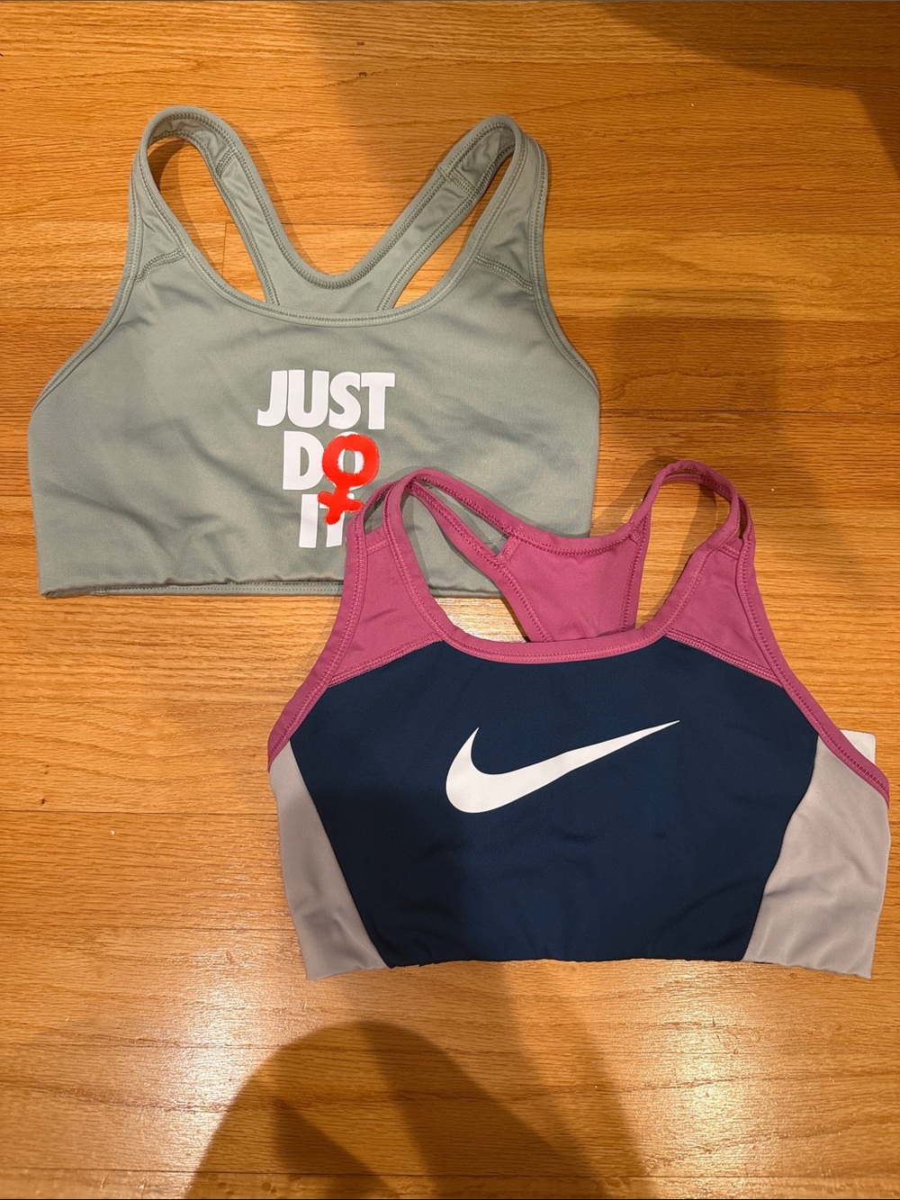 Nike Sports Bras - Pink/Blue and Green